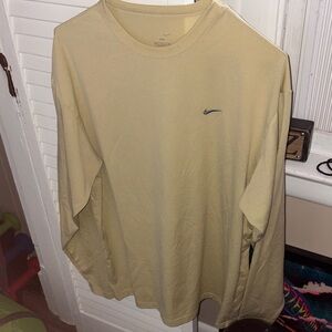 Nike Men's Tan Long Sleeve Tee